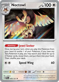Noctowl #78 Noctowl - Prismatic Evolutions - #78 - Pokemon TCG card