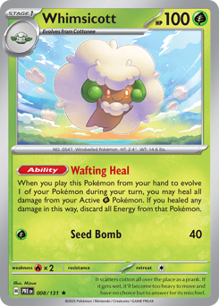 Whimsicott #8 Whimsicott - Prismatic Evolutions - #8 - Pokemon TCG card