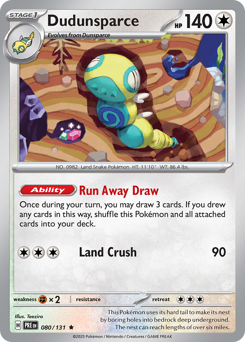 Dudunsparce - Prismatic Evolutions - #80 - Pokemon TCG card