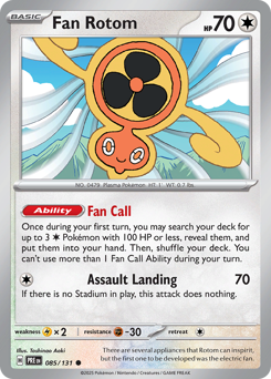 Fan Rotom #85 Fan Rotom - Prismatic Evolutions - #85 - Pokemon TCG card