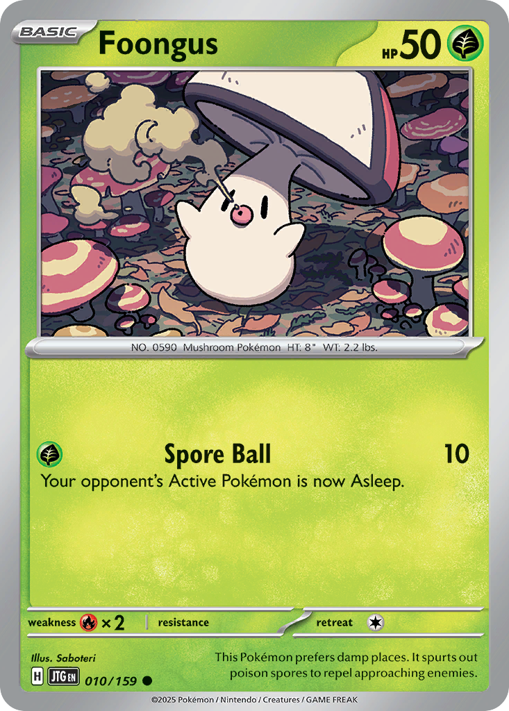 Foongus - Journey Together - #10 - Pokemon TCG card