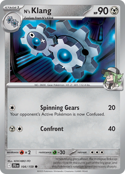N's Klang - Journey Together - #104 - Pokemon TCG card