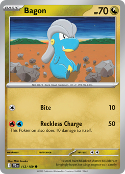 Bagon - Journey Together - #112 - Pokemon TCG card