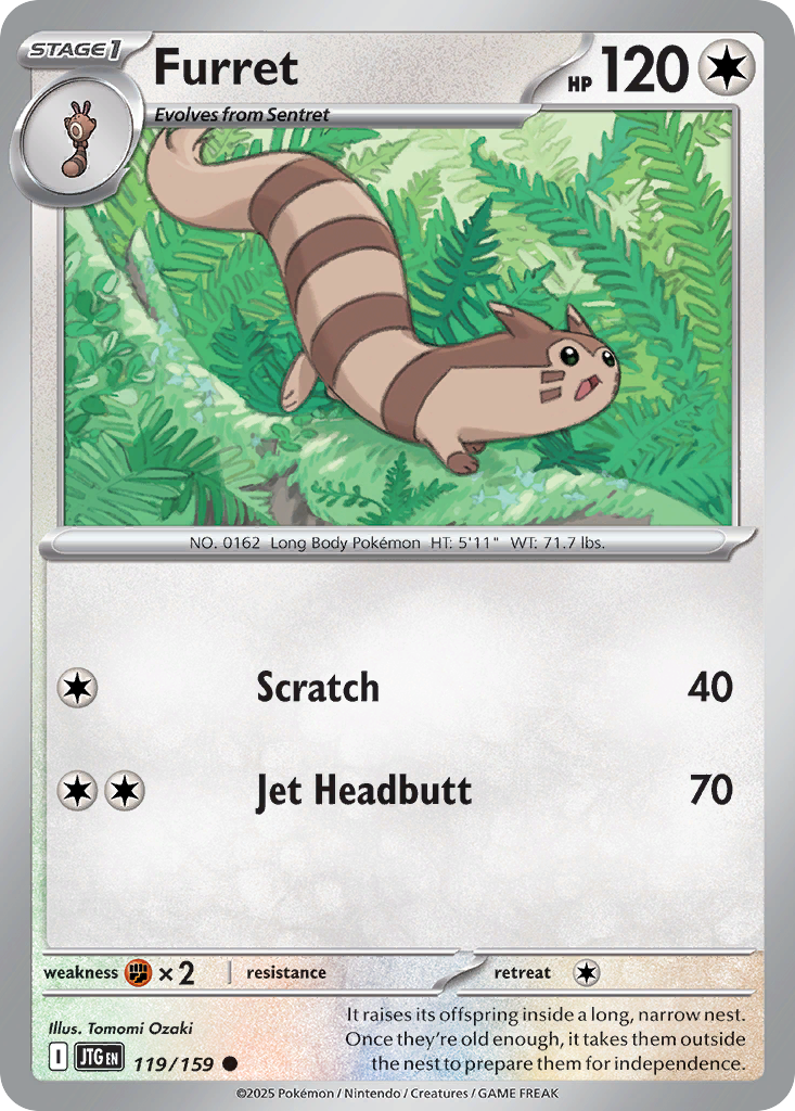 Furret - Journey Together - #119 - Pokemon TCG card