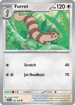 Furret #119 Furret - Journey Together - #119 - Pokemon TCG card