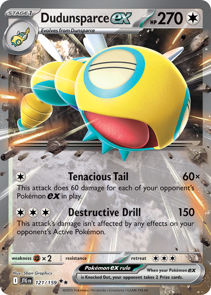 Dudunsparce ex - Journey Together - #121 - Pokemon TCG card