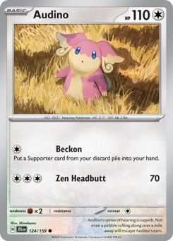 Audino #124 Audino - Journey Together - #124 - Pokemon TCG card
