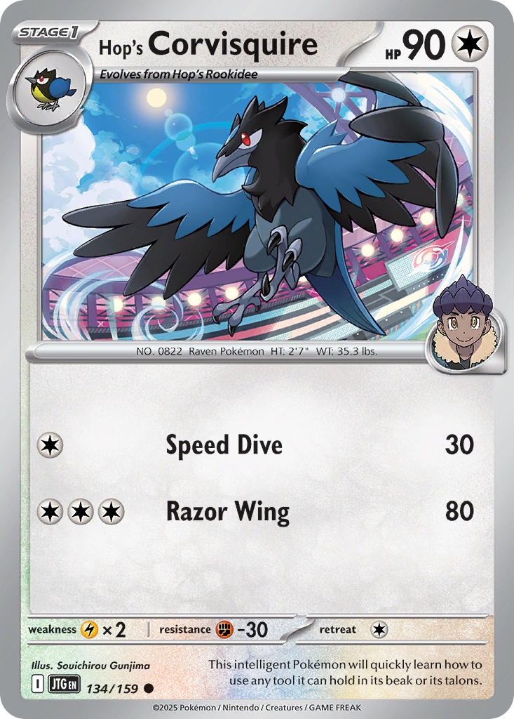 Hop's Corvisquire - Journey Together - #134 - Pokemon TCG card