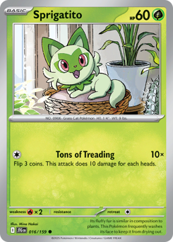 Sprigatito #16 Sprigatito - Journey Together - #16 - Pokemon TCG card