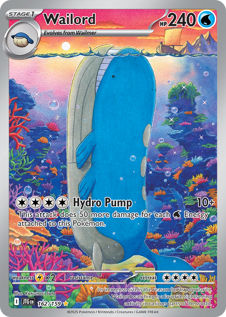 Wailord - Journey Together - #162 - Pokemon TCG card