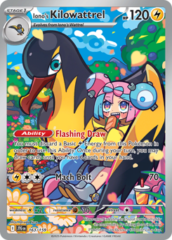 Iono's Kilowattrel #163 Iono's Kilowattrel - Journey Together - #163 - Pokemon TCG card