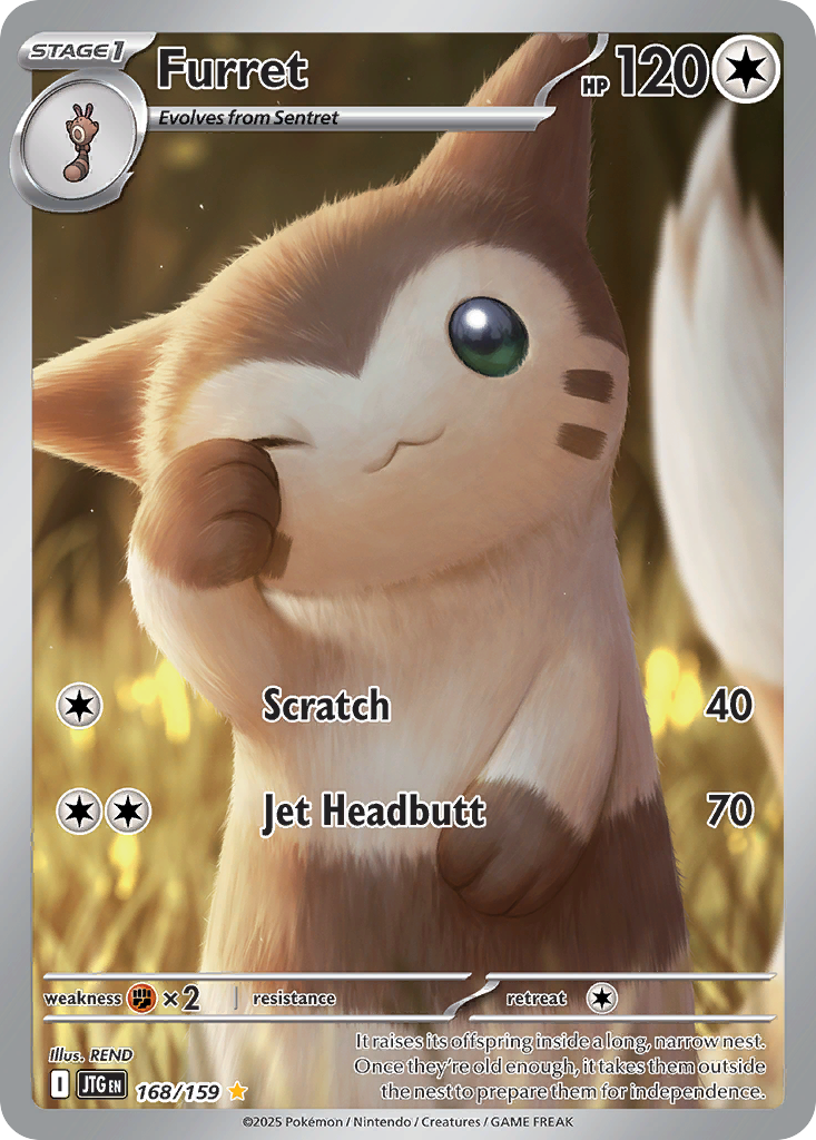 Furret - Journey Together - #168 - Pokemon TCG card