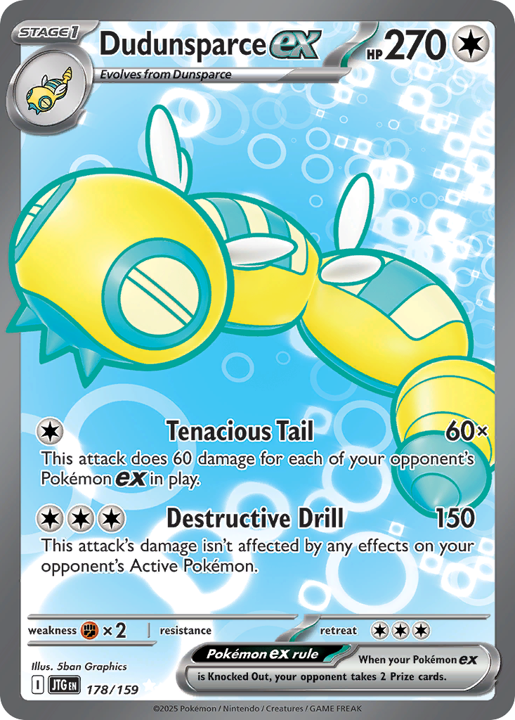Dudunsparce ex - Journey Together - #178 - Pokemon TCG card