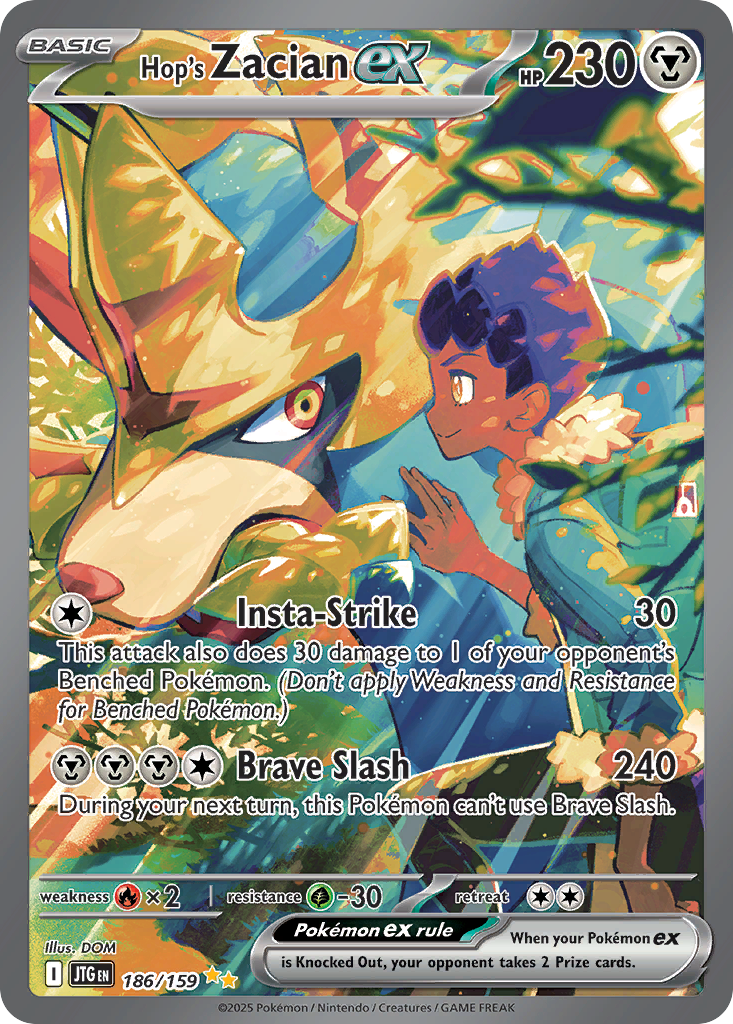 Hop's Zacian ex - Journey Together - #186 - Pokemon TCG card