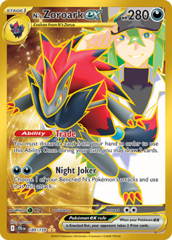 N's Zoroark ex - Journey Together - #189 - Pokemon TCG card