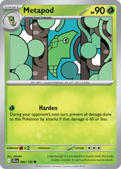 Metapod #2 Metapod - Journey Together - #2 - Pokemon TCG card