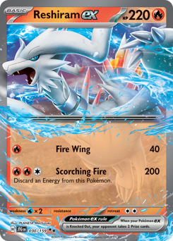 Reshiram ex #30 Reshiram ex - Journey Together - #30 - Pokemon TCG card