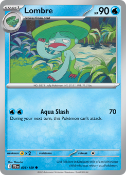 Lombre - Journey Together - #36 - Pokemon TCG card