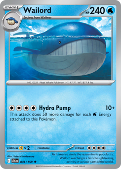 Wailord #41 Wailord - Journey Together - #41 - Pokemon TCG card