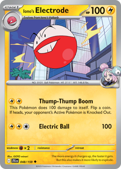 Iono's Electrode #48 Iono's Electrode - Journey Together - #48 - Pokemon TCG card