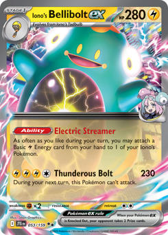 Iono's Bellibolt ex - Journey Together - #53 - Pokemon TCG card