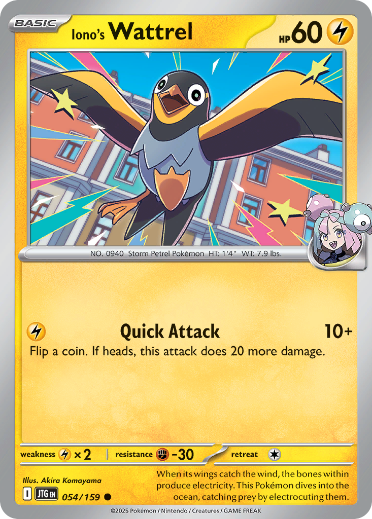 Iono's Wattrel - Journey Together - #54 - Pokemon TCG card