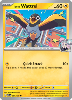 Iono's Wattrel #54 Iono's Wattrel - Journey Together - #54 - Pokemon TCG card
