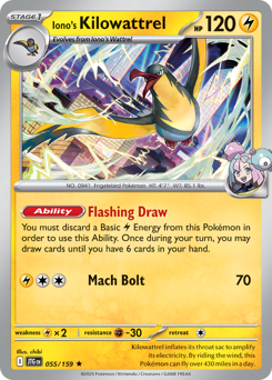 Iono's Kilowattrel #55 Iono's Kilowattrel - Journey Together - #55 - Pokemon TCG card