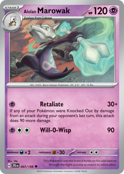 Alolan Marowak #57 Alolan Marowak - Journey Together - #57 - Pokemon TCG card