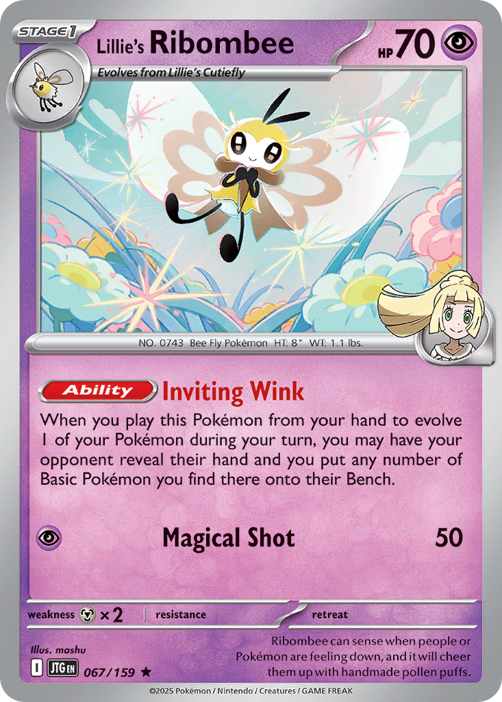 Lillie's Ribombee - Journey Together - #67 - Pokemon TCG card
