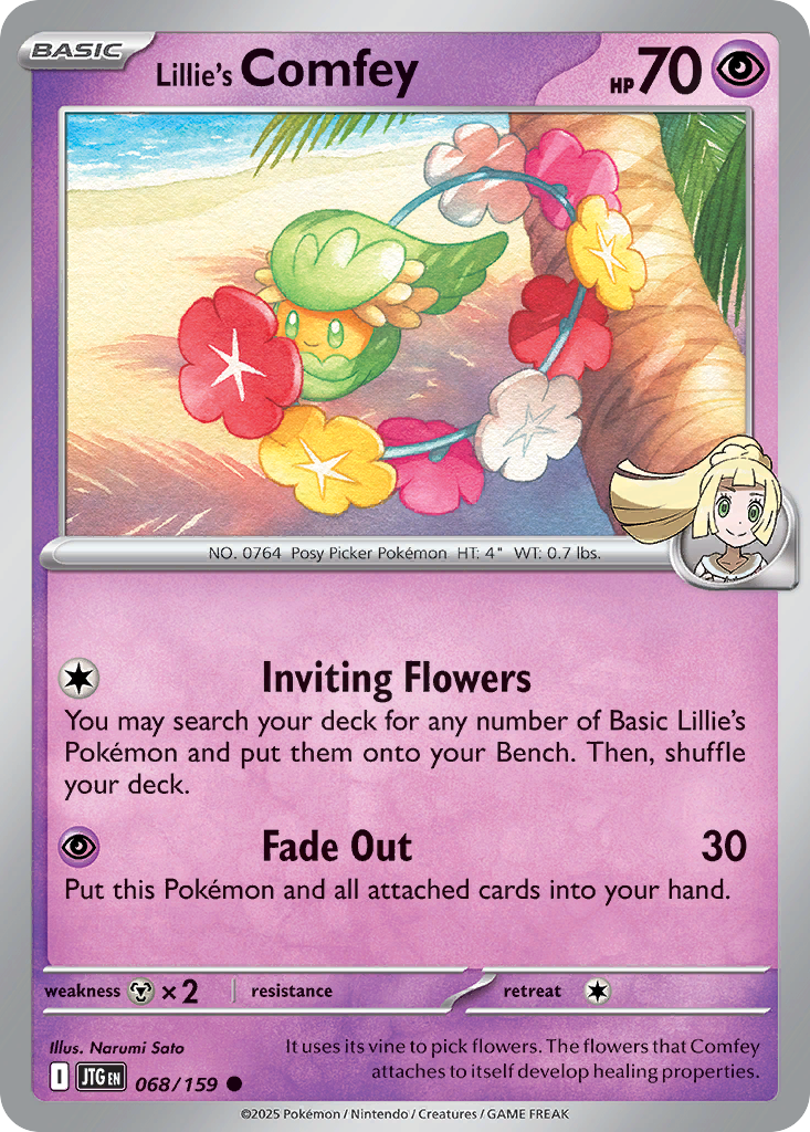 Lillie's Comfey - Journey Together - #68 - Pokemon TCG card