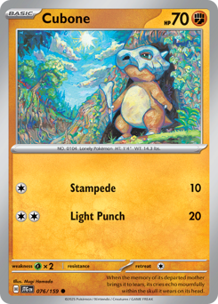 Cubone - Journey Together - #76 - Pokemon TCG card