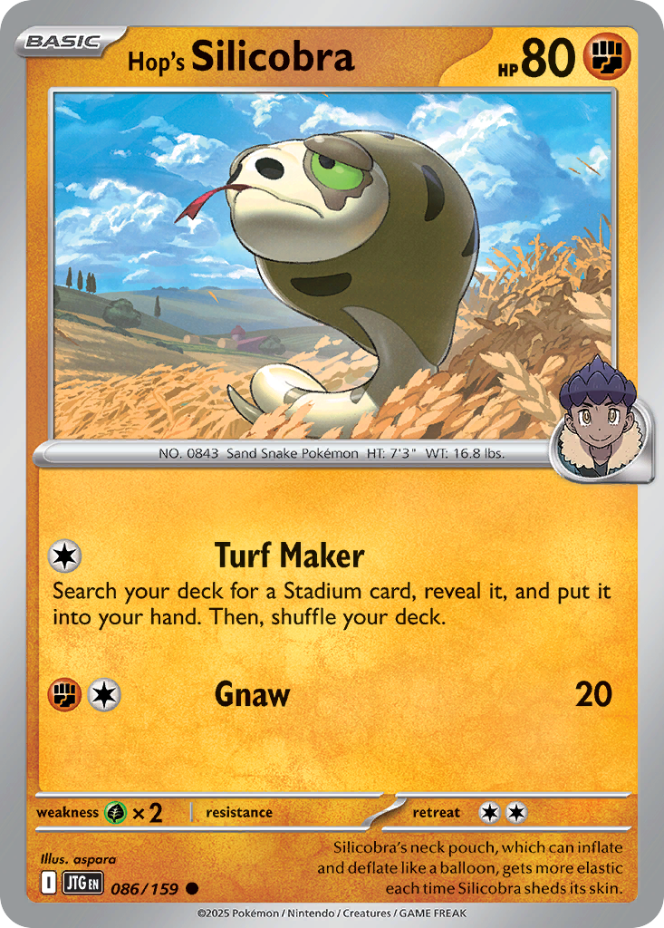 Hop's Silicobra - Journey Together - #86 - Pokemon TCG card