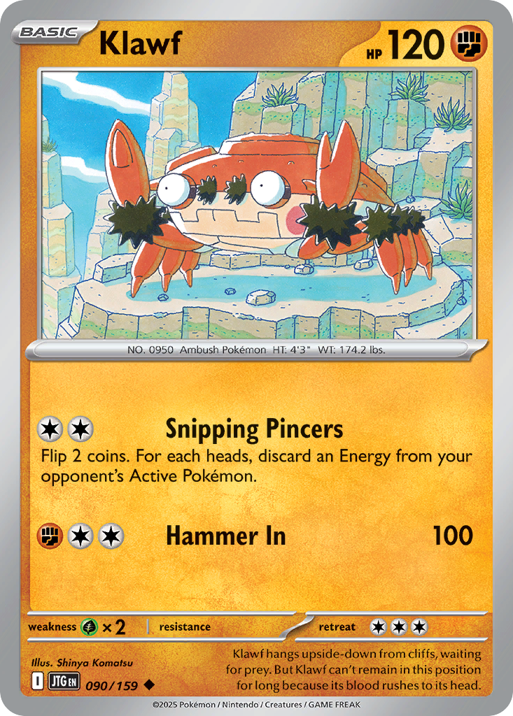 Klawf - Journey Together - #90 - Pokemon TCG card