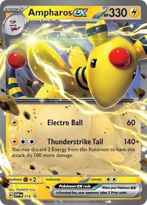 Ampharos ex #016 Ampharos ex - Scarlet & Violet Black Star Promos - #016 - Pokemon TCG card