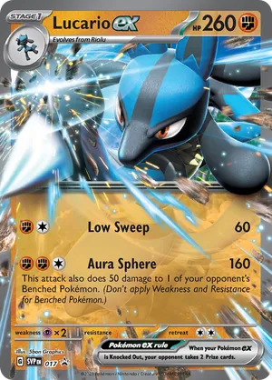 Lucario ex #017 Lucario ex - Scarlet & Violet Black Star Promos - #017 - Pokemon TCG card