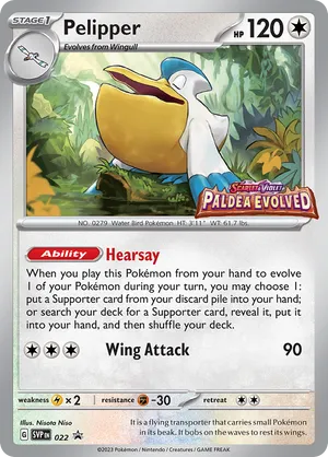 Pelipper #022 Pelipper - Scarlet & Violet Black Star Promos - #022 - Pokemon TCG card