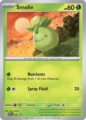 Smoliv - Scarlet & Violet Black Star Promos - #023 - Pokemon TCG card
