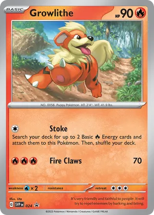 Growlithe - Scarlet & Violet Black Star Promos - #024 - Pokemon TCG card