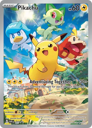 Pikachu #027 Pikachu - Scarlet & Violet Black Star Promos - #027 - Pokemon TCG card