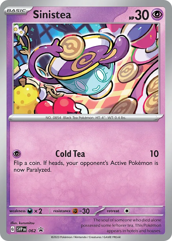 Sinistea - Scarlet & Violet Black Star Promos - #062 - Pokemon TCG card
