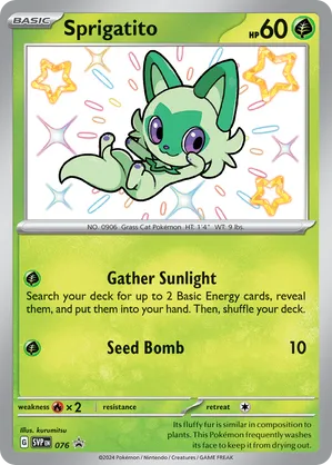 Sprigatito #076 Sprigatito - Scarlet & Violet Black Star Promos - #076 - Pokemon TCG card