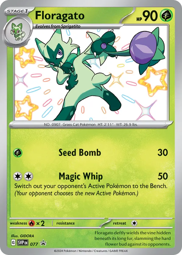 Floragato - Scarlet & Violet Black Star Promos - #077 - Pokemon TCG card