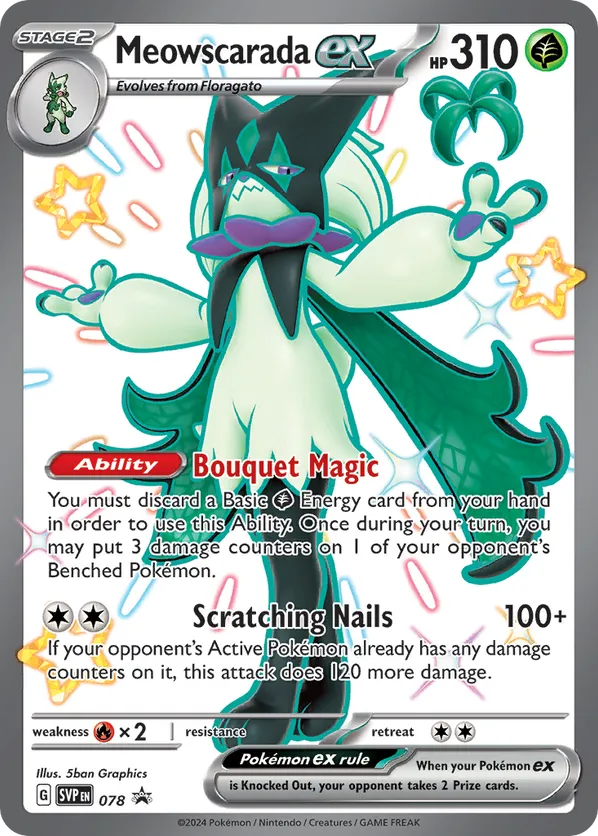 Meowscarada ex - Scarlet & Violet Black Star Promos - #078 - Pokemon TCG card
