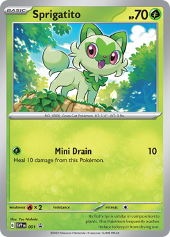 Sprigatito #1 Sprigatito - Scarlet & Violet Black Star Promos - #1 - Pokemon TCG card