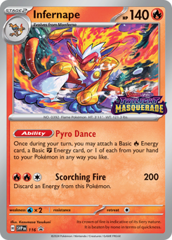Infernape #116 Infernape - Scarlet & Violet Black Star Promos - #116 - Pokemon TCG card
