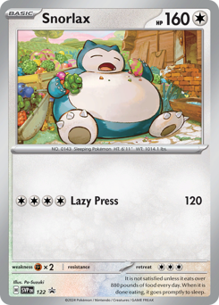 Snorlax - Scarlet & Violet Black Star Promos - #122 - Pokemon TCG card