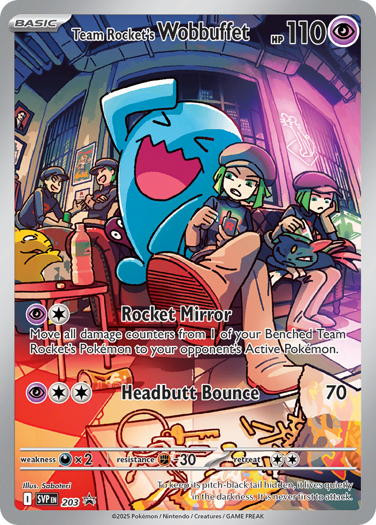 Team Rocket's Wobbuffet - Scarlet & Violet Black Star Promos - #203 - Pokemon TCG card