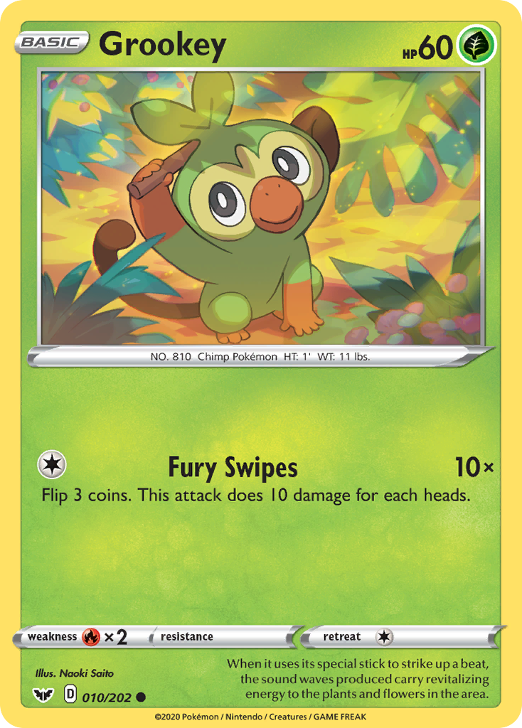 Grookey - Sword & Shield - #10 - Pokemon TCG card