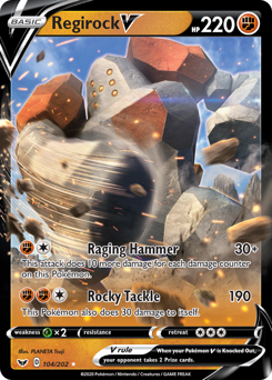 Regirock V - Sword & Shield - #104 - Pokemon TCG card
